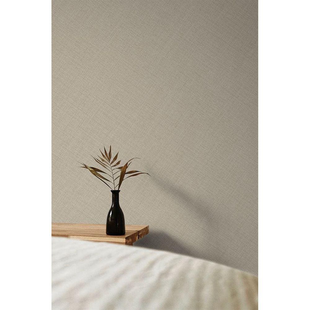 Papel de Parede Maison Aspecto Têxtil Bege - Alta Qualidade