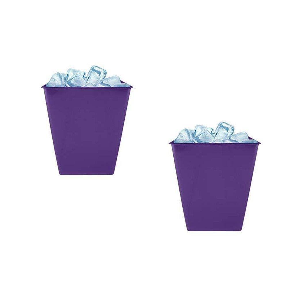 Kit 2 Balde Gelo Lilás 2,6L Plástico Premium
