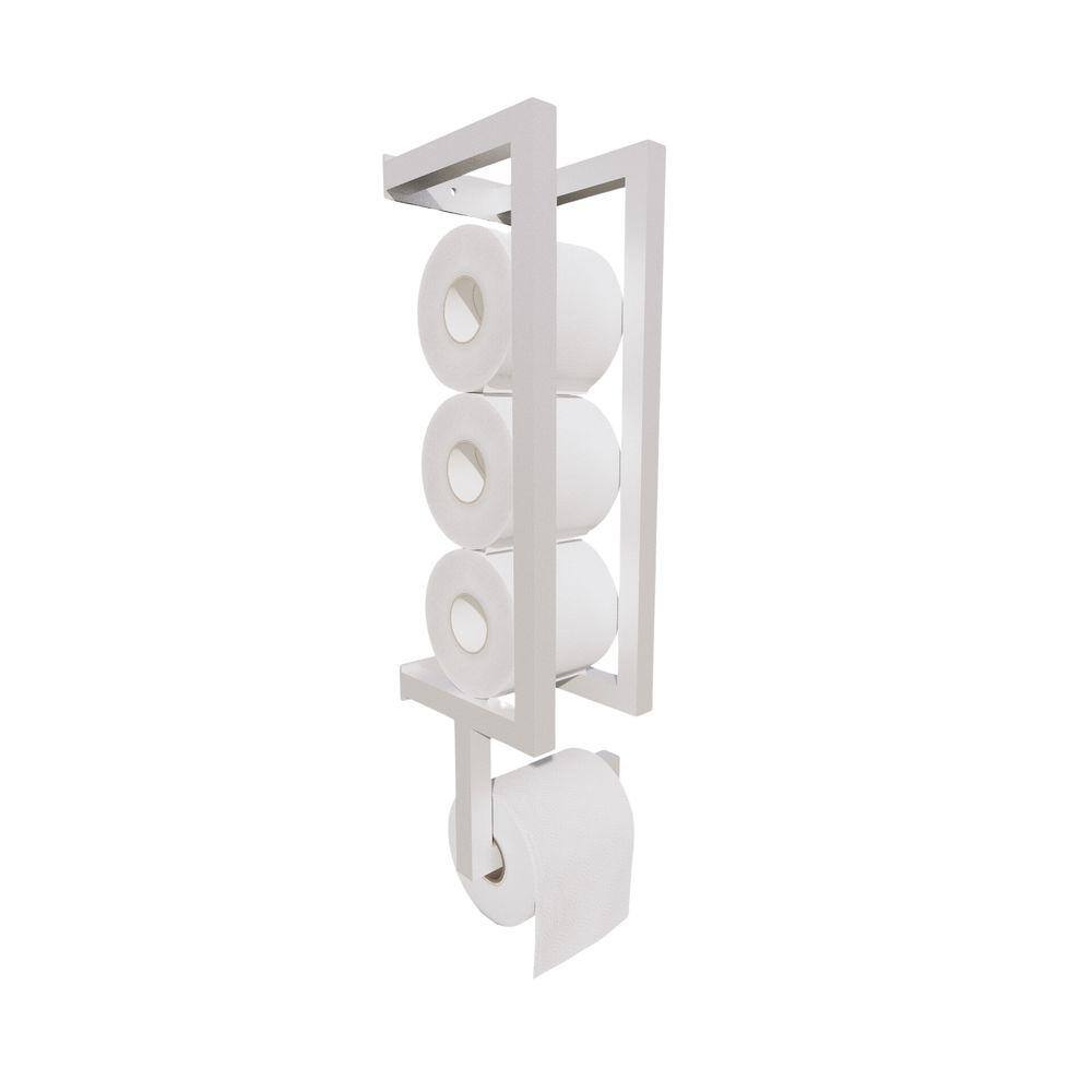 Suporte Porta Papel Higiênico Parede Papeleira Industrial Branco