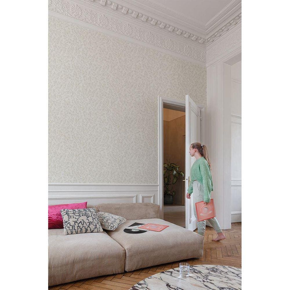 Papel de parede Maison folhagem bege - Alta qualidade