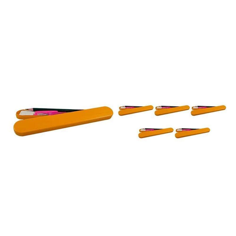 Kit 6 Mini Estojo Dourado Plástico