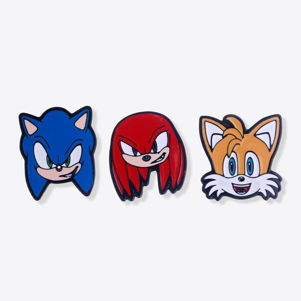 Kit Pins Sonic - 3 Pins Metálicos Zamak |
