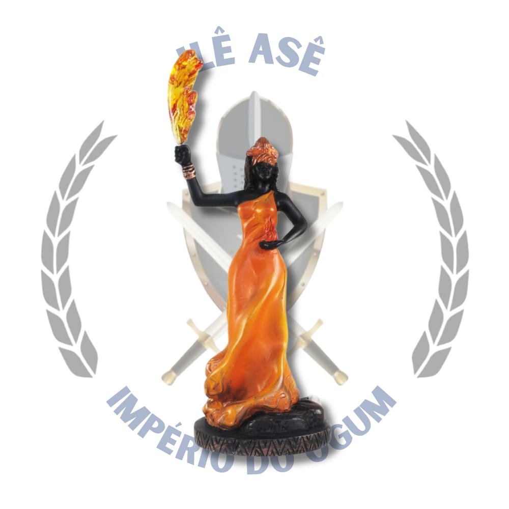 Imagem Resina Orixá Egunitá Africano 15Cm
