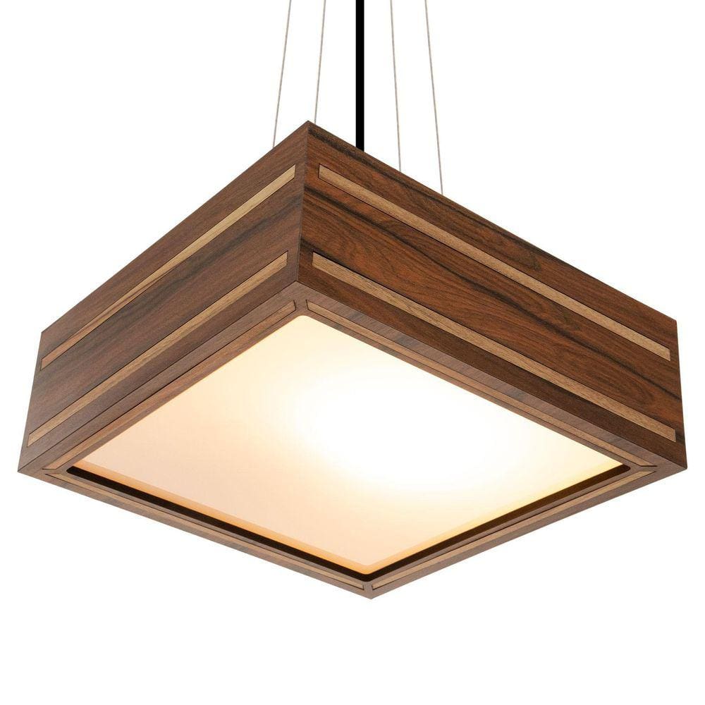 Lustre Decorativo Madeira Pendente Ilhota Nog 45Cm