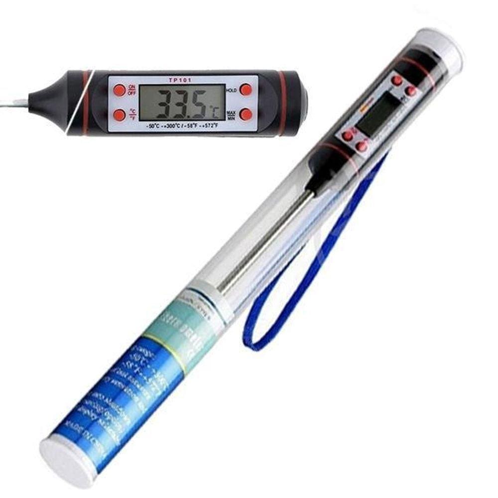Termômetro Culinário Cozinha Digital Mede -50ºc A +300ºc