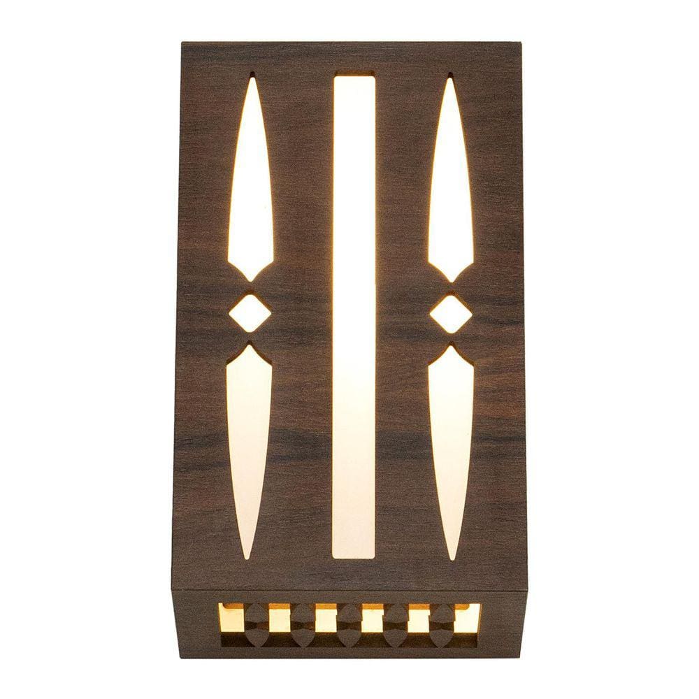 Arandela Luminária Decorativa Madeira Arpoador Quad