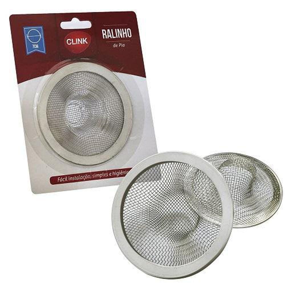 Ralinho De Pia 7,1 Cm Redondo Ralo Metal Prático De Fácil