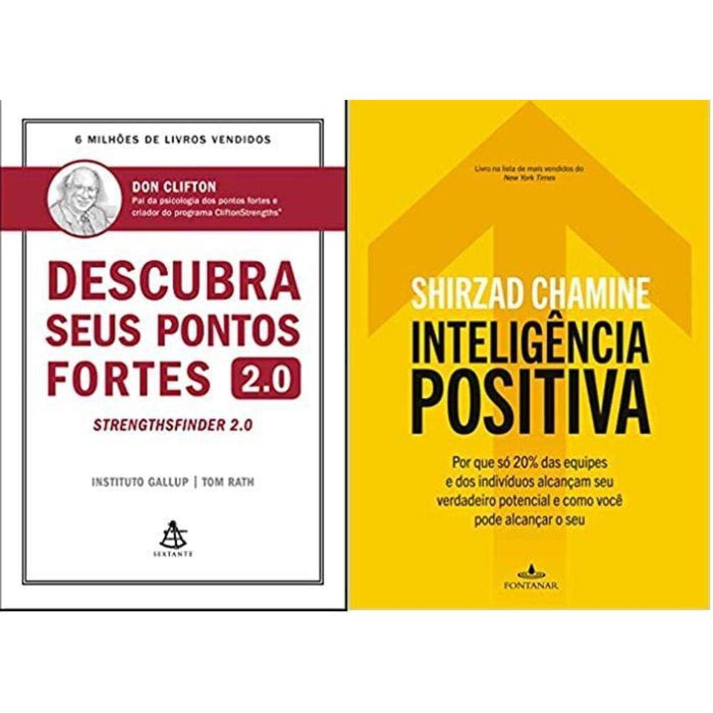Kit 2 Livros Descubra Seus Pontos Fortes 2.0 + Inteligencia