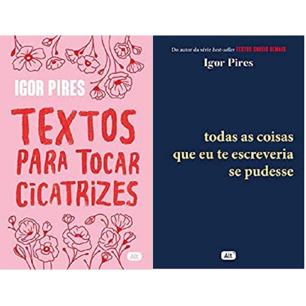 Kit 2 Livros Igor Pires Textos Tocar Cicatrizes + Todas As