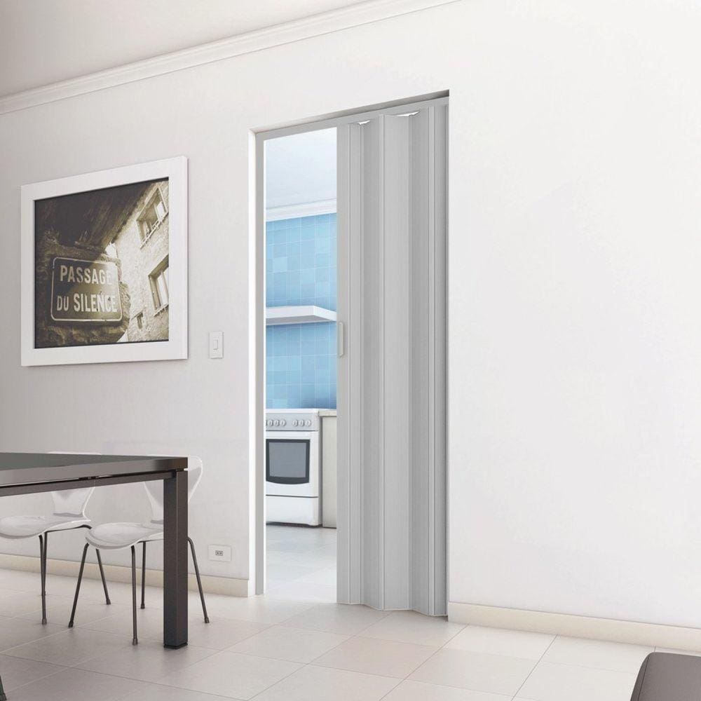 Porta Sanfonada de PVC 210x60cm Pronta BCF Branco