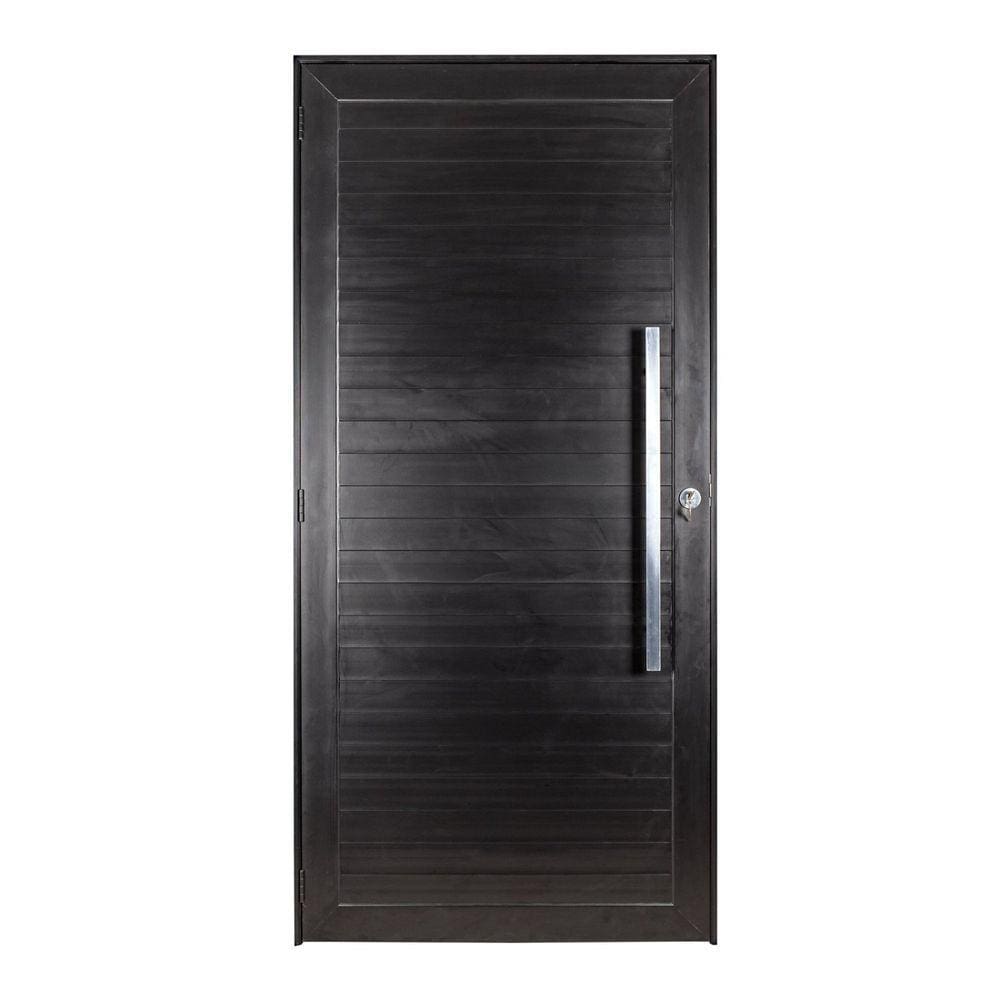 Porta Lambril de Giro com Puxador Direita Topsul 210x90cm Esquadrisul Preto