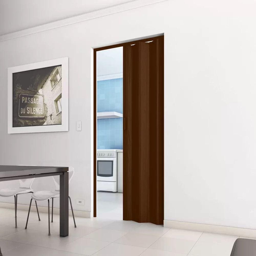 Porta Sanfonada PVC com Trinco BCF Imbuia