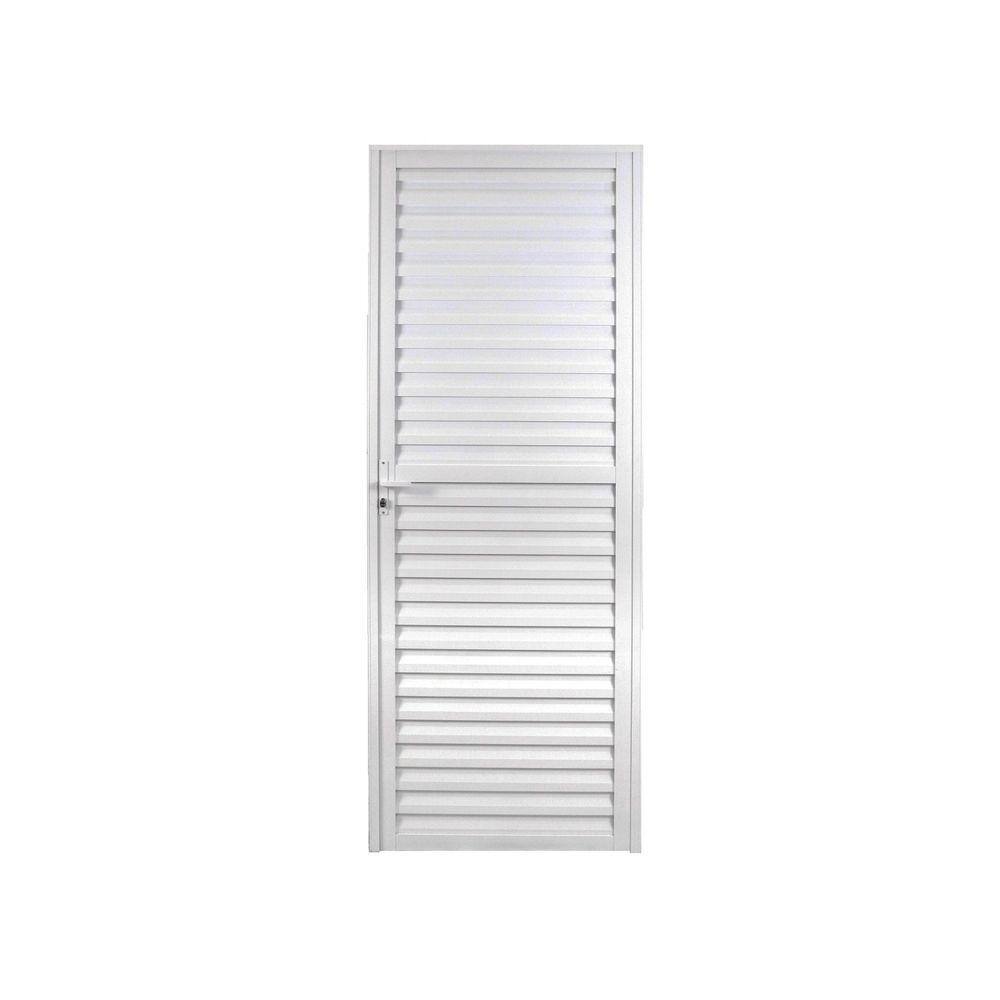 Porta de Alumínio Laminada 210x60cm Linha Solida MGM Branco