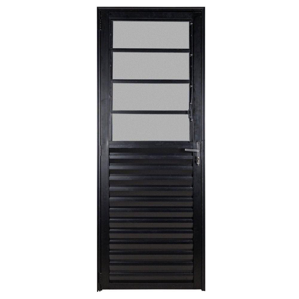 Porta Basculante Esquerda Ecosul 210x80cm Esquadrisul Preto