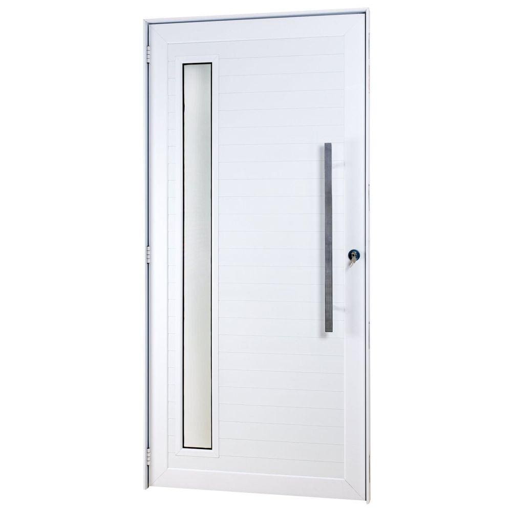 Porta Lambril de Giro com Puxador e Visor Esquerda Topsul 210x90cm Esquadrisul Branco