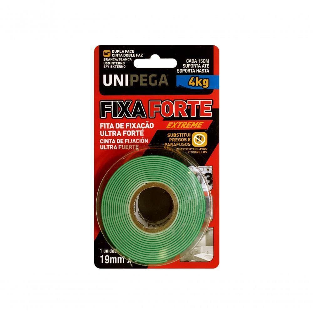 Fita Dupla Face Fixa Forte Extreme 19mm X 2m - Unipega
