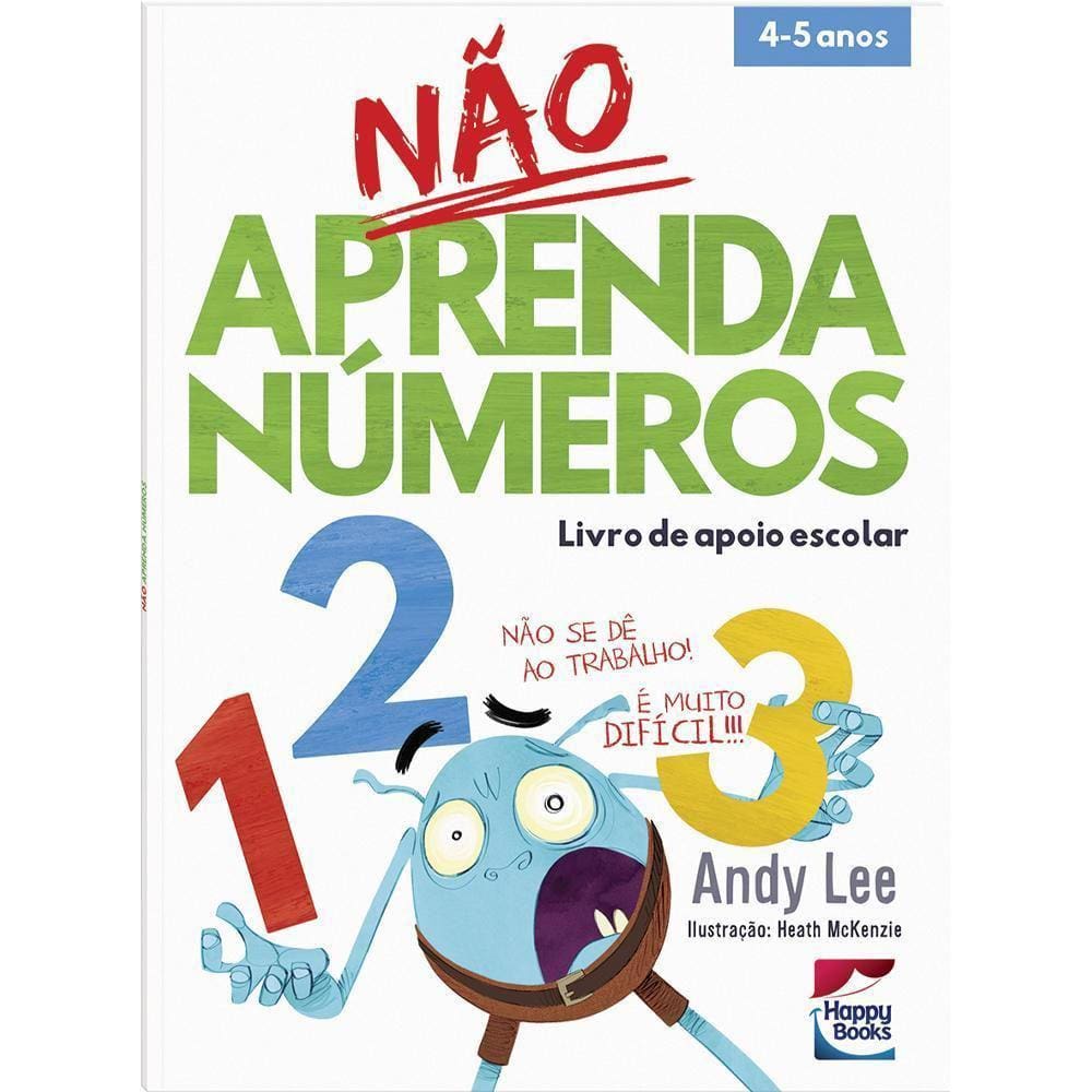 Livro de Apoio Escolar - Aprenda Números com Personagem Azul