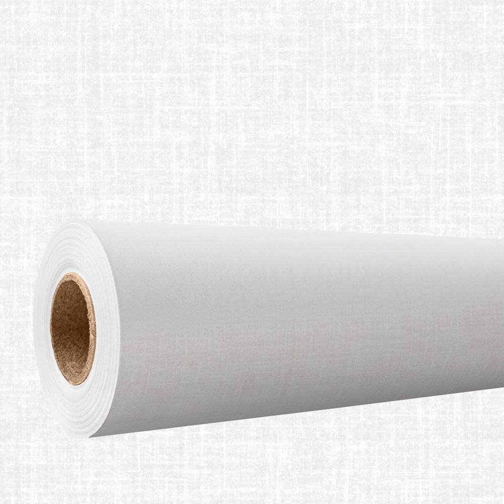 Papel De Parede Efeito Tecido Linho Branco Vinilico 3M