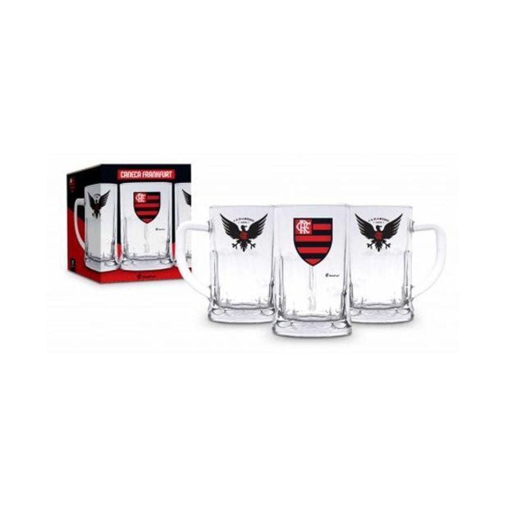 Caneca Vidro 565Ml - Flamengo