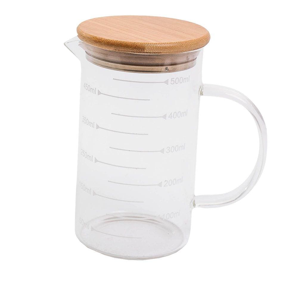 Jarra De Vidro Com Medida E Tampa De Bambu 500Ml - Oikos
U