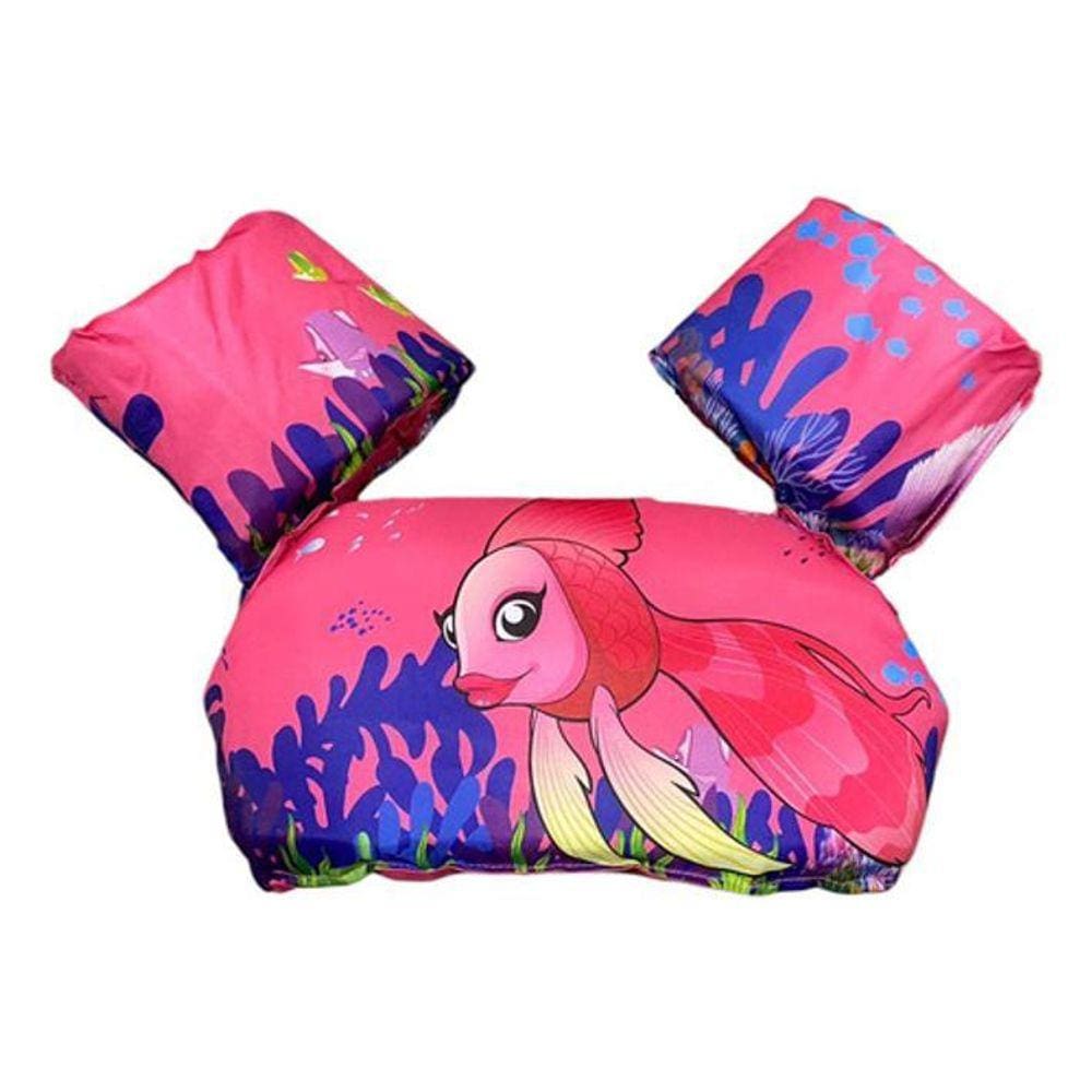 Bóia Colete Inflável Infantil Salva Vidas - Peixe Rosa
