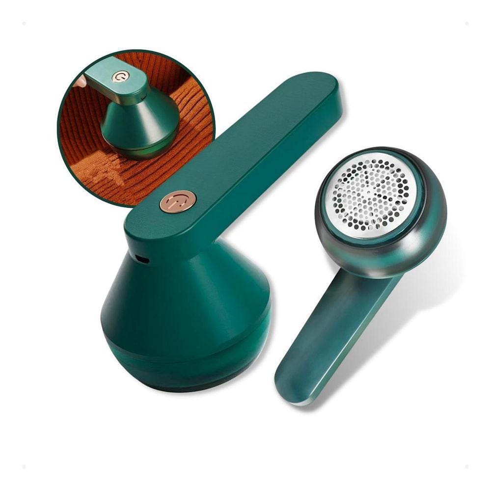 Removedor Pelos Fiapos Elétrico Verde USB Portátil