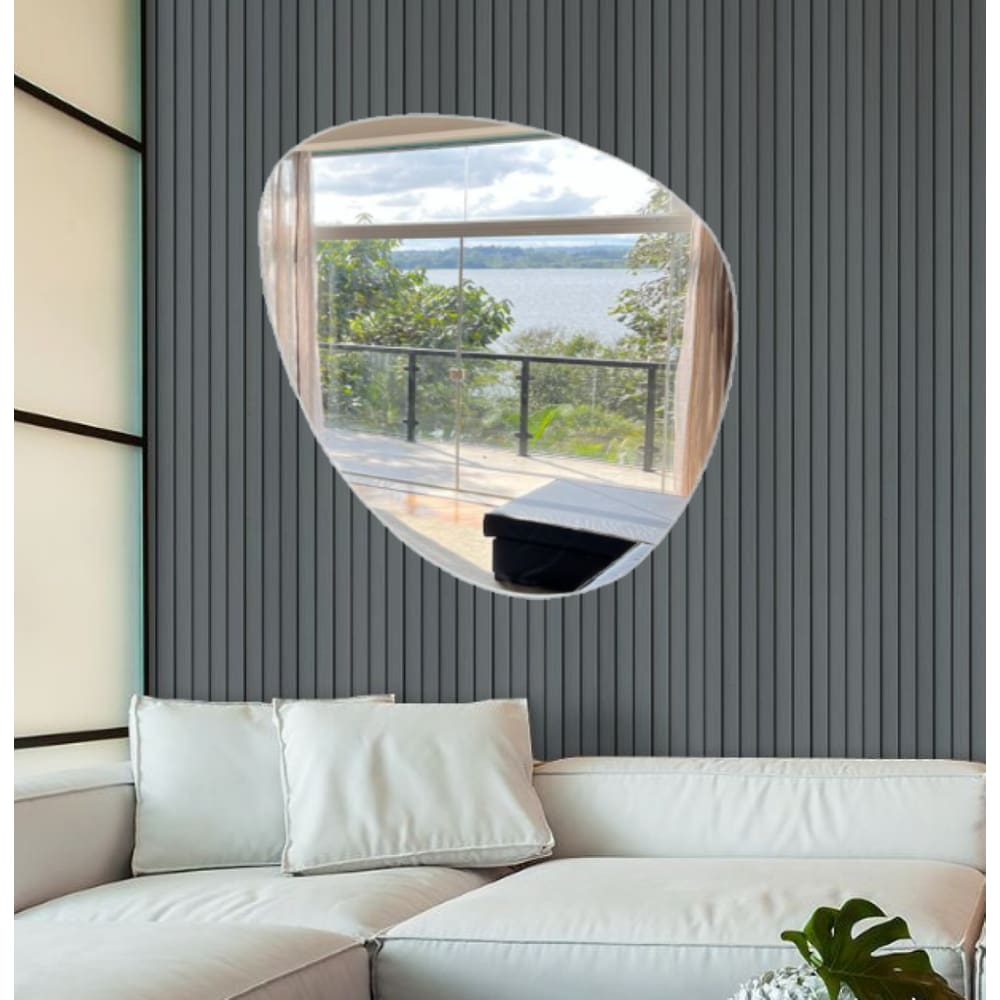 Espelho de Vidro 80cm Banheiro Decorativo Vertical Sala Casa