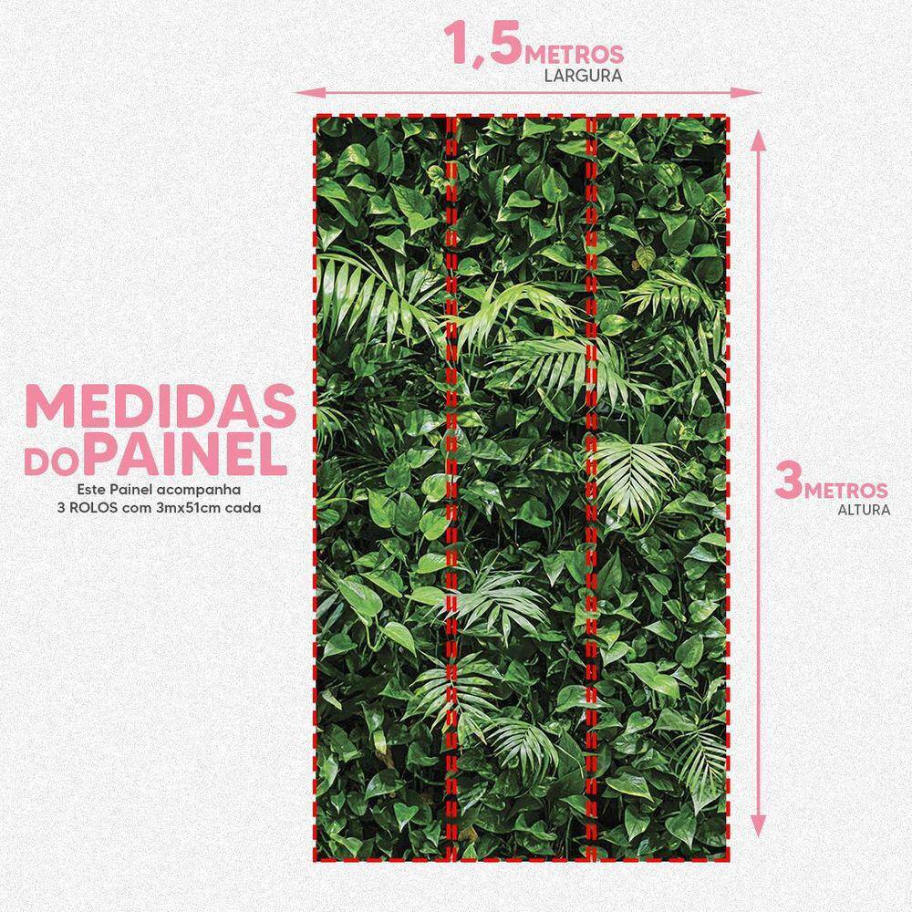 Papel De Parede Painel 3D Folhas Dólar Verde Artificial 1,5M