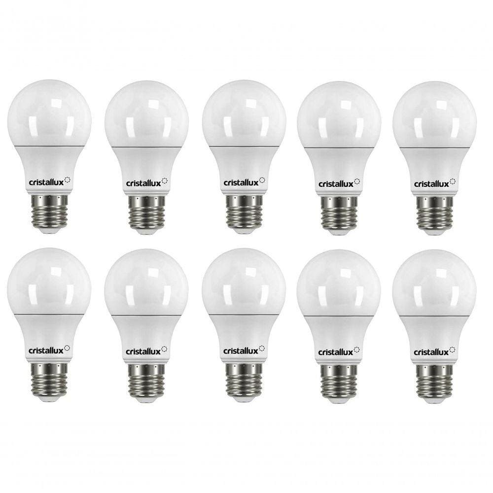 Kit 10 Lampadas Led Bulbo 9w 6500k E-27 Bivolt 810lm - Cristallux