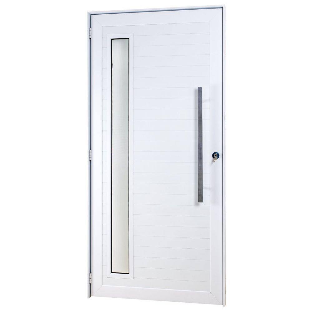 Porta Lambril de Giro com Puxador e Visor Esquerda Topsul 210x100cm Esquadrisul Branco