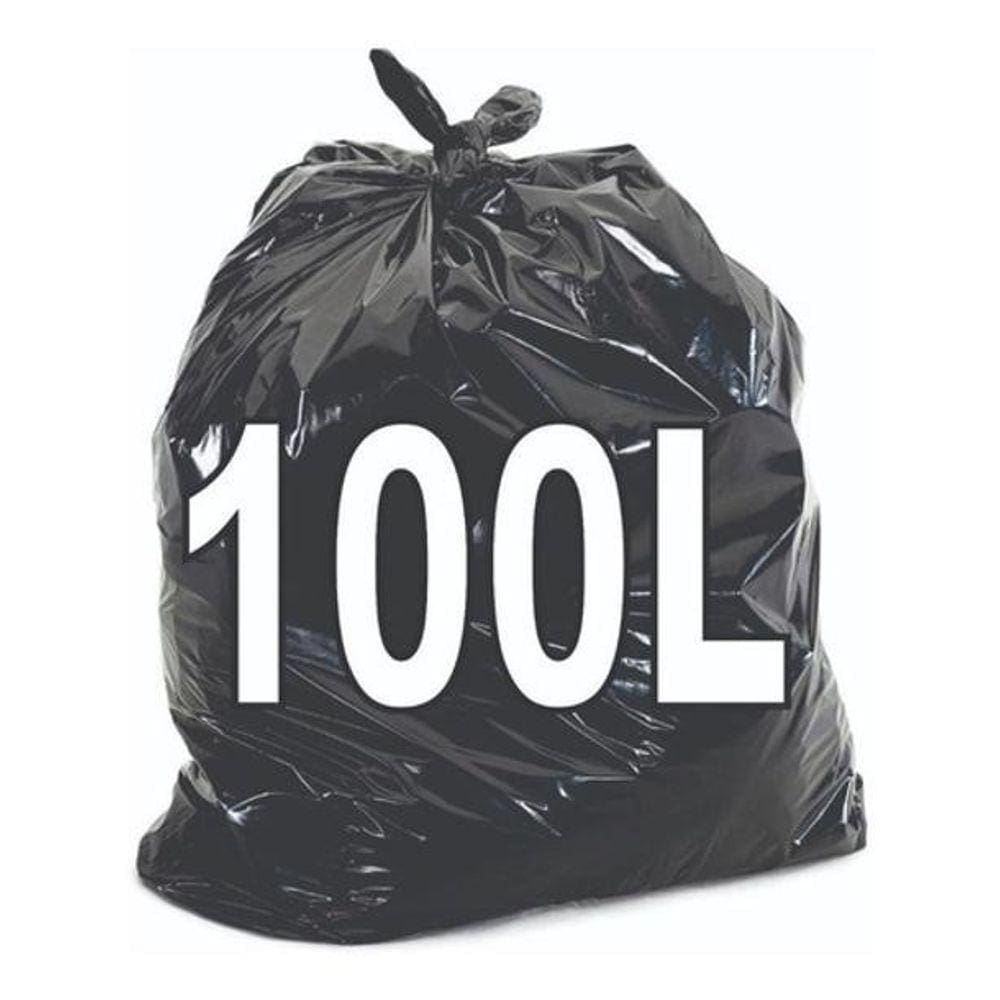 Kit 6 Pacote Saco De Lixo 100 Litros Resistente 100 Unidades