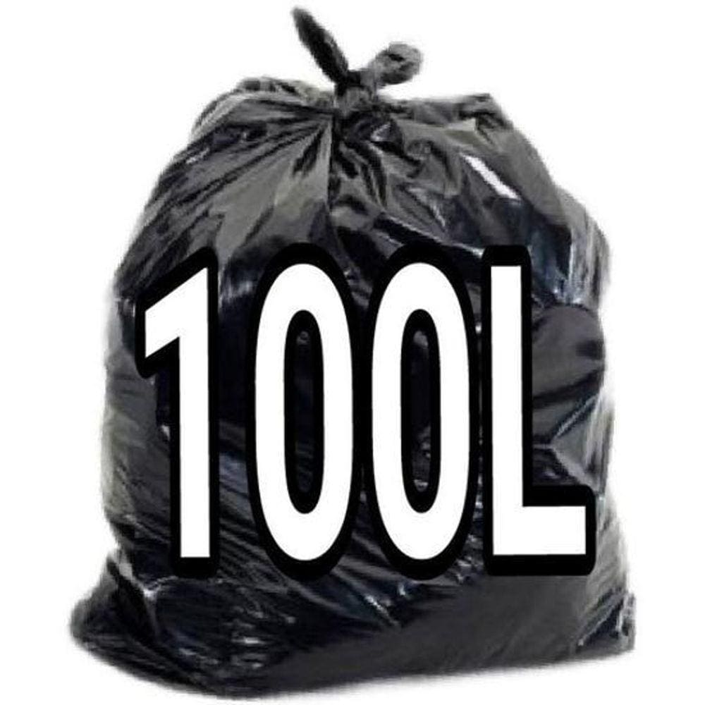 Sacos De Lixo 100 Litros Preto 300 Unidades Resistentes