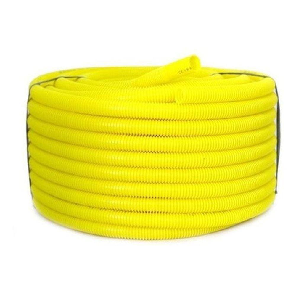Conduíte Corrugado 3/4 - Rolo Com 50Mts Amarelo