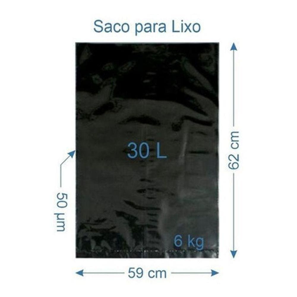 500 Sacos Para Lixo Reforçado 30 Litros
