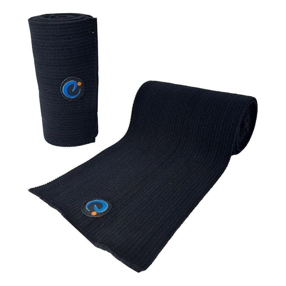 Bandagem Elástica Joelho Tornozelo Mão Fisioterapia Preto