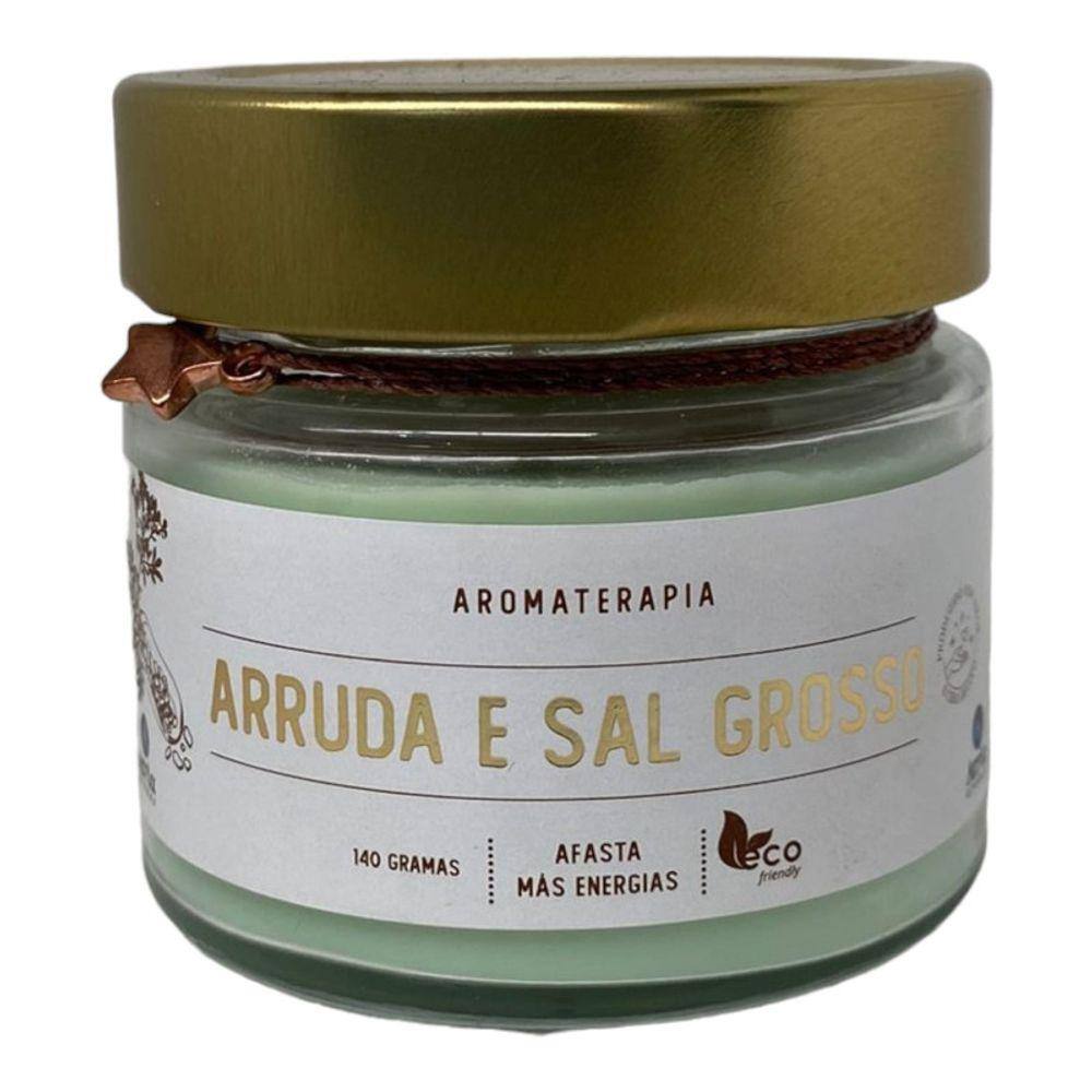 Vela Perfume Arruda Com Sal Grosso Aromas Atria Indiana 140g