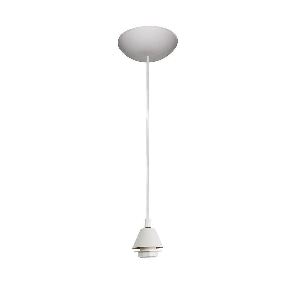 Cabo Fio Pendente Iluminação Moderna 1 Metro Rosca Branco