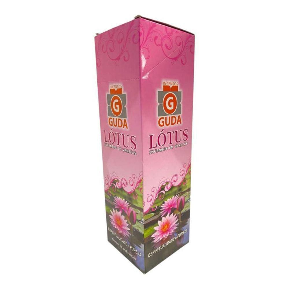 Incenso Lotus Guda Indiano 25 Caixas Com 7 Varetas