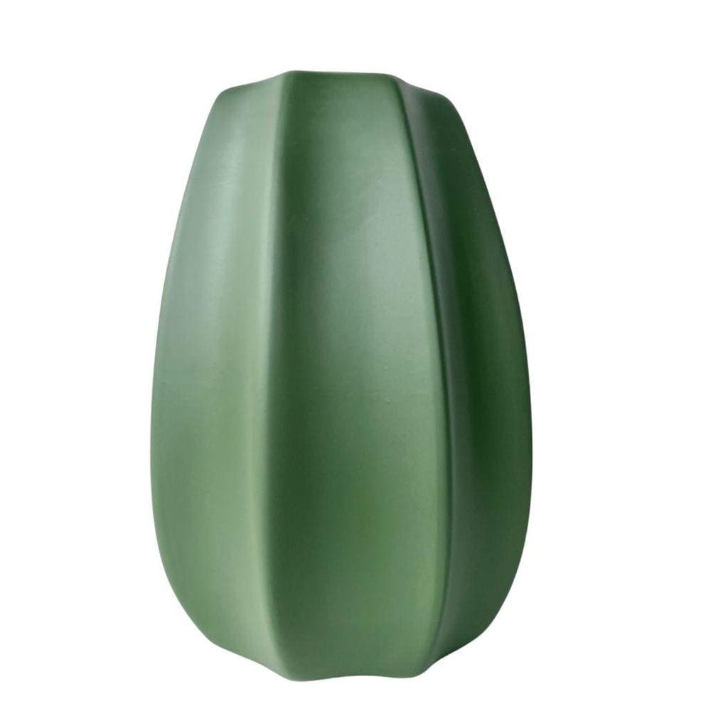 Vaso centro de mesa verde oliva moderno trabalhado cerâmico