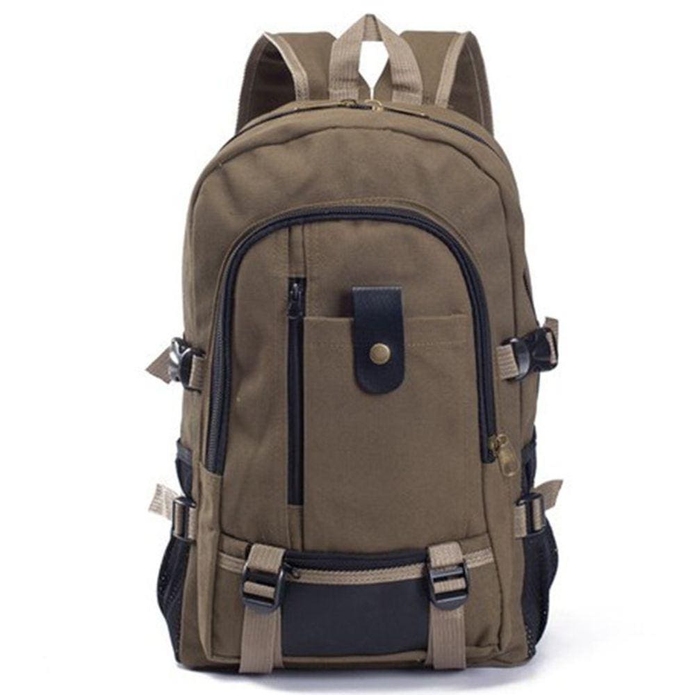 Mochila de lona pequena para viagens de laptop