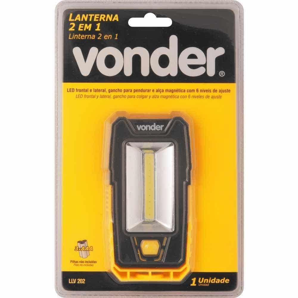 Lanterna Led 2 em 1 Magnética 12 cm a Pilha LLV 202 VONDER