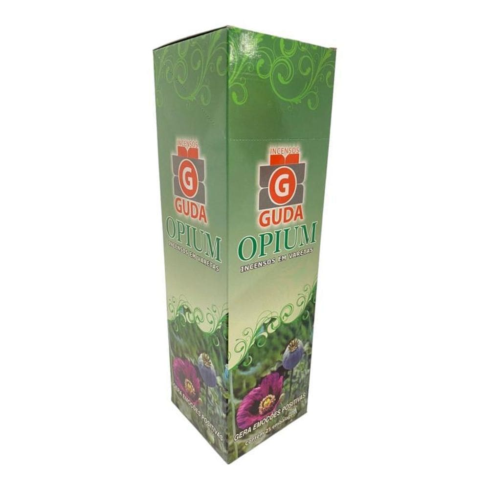Incenso Opium Guda Indiano 25 Caixas Com 7 Varetas