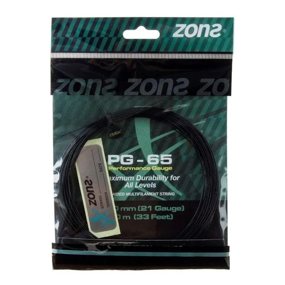Set de Corda para Raquete de Badminton Zons PG 65 0,70mm Preta