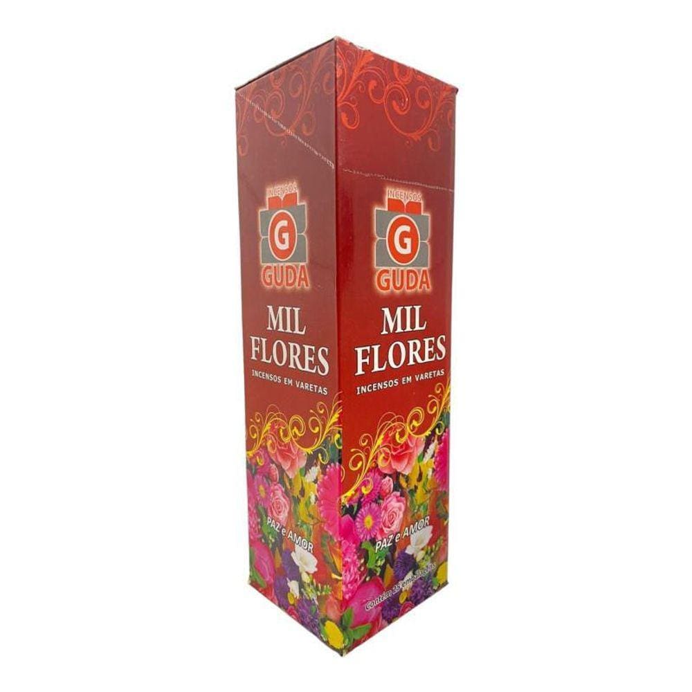Incenso Mil Flores Guda Indiano 25 Caixas Com 7 Varetas
