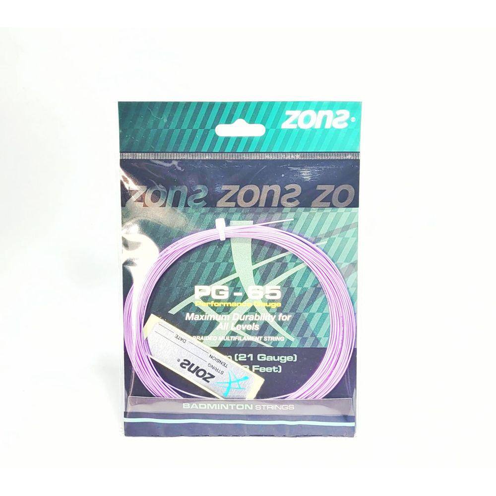 Set de Corda para Raquete de Badminton Zons PG 65 0,70mm Lilas