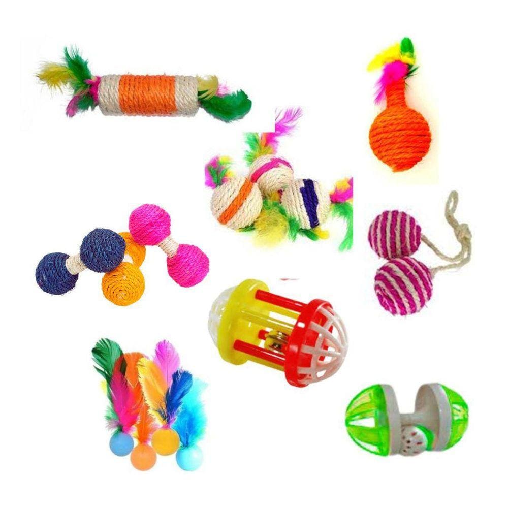 Kit Brinquedos Para Gatos 8 Itens.