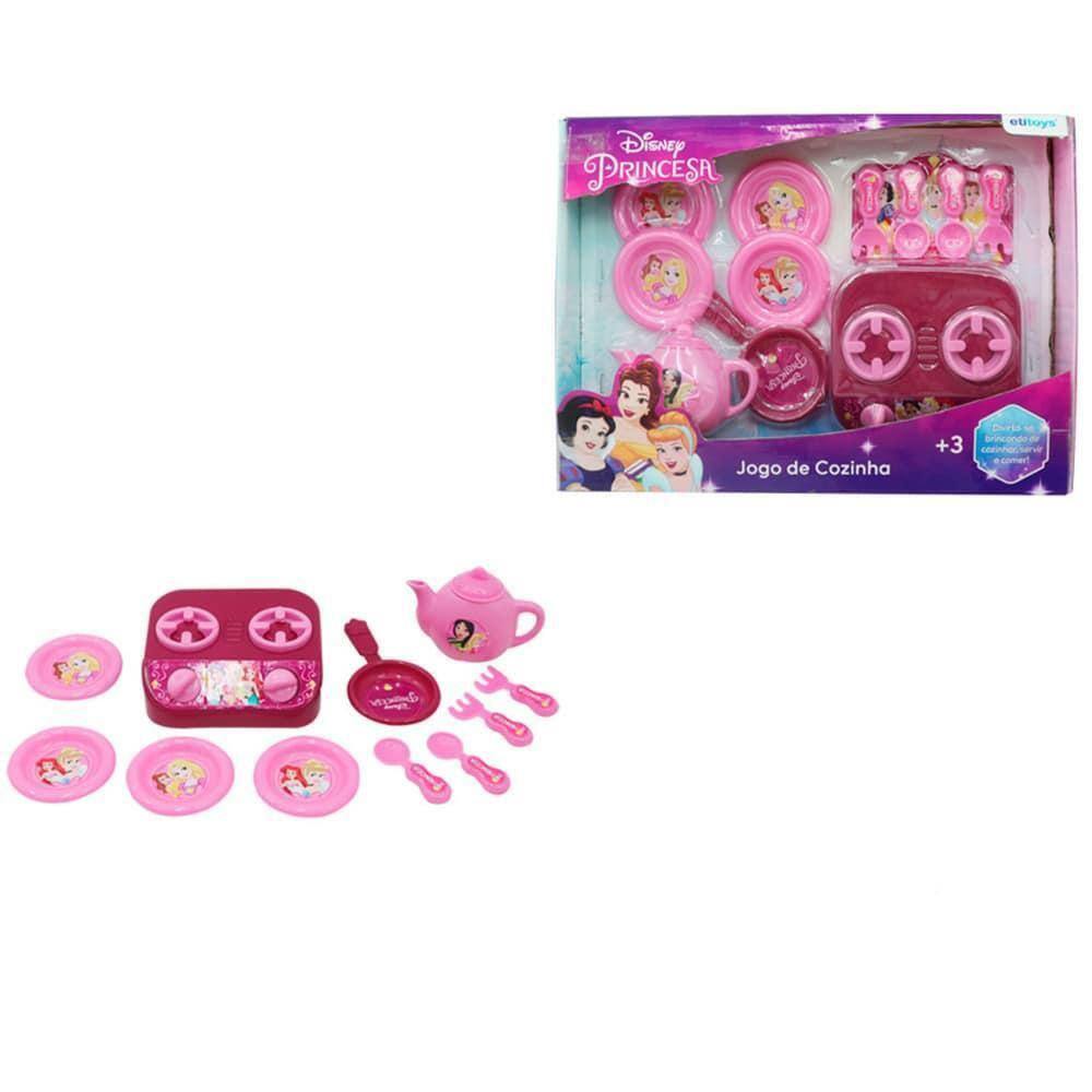 Brinquedo Criança Jogo De Cozinha Fogão Princesa 11 Peças