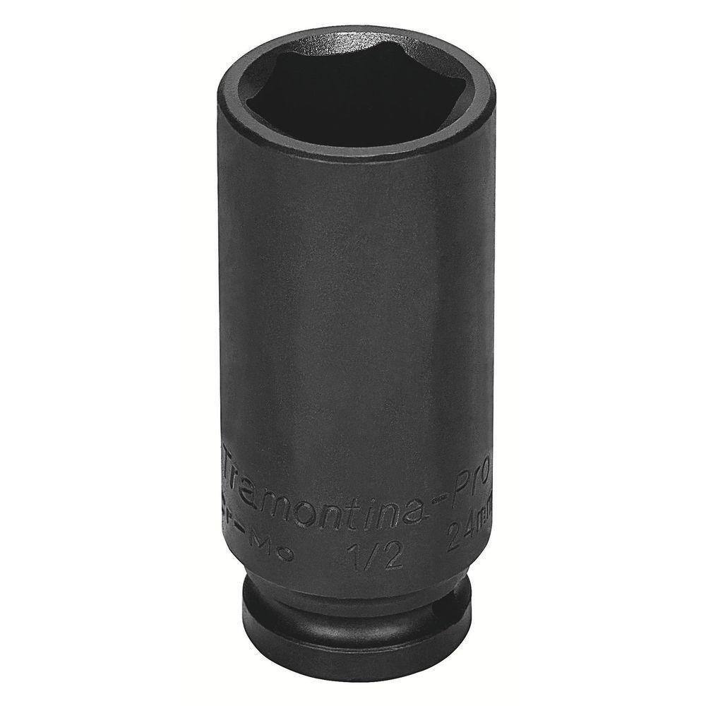 Soquete De Impacto Sextavado Longo Em Aço Cromo Molibdênio 12 Mm - Encaixe 1/2\`\` Tramontina Pro Tramontina