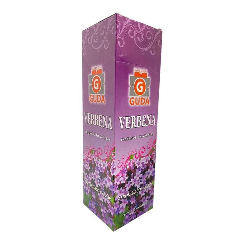 Incenso Verbena Guda Indiano 25 Caixas Com 7 Varetas