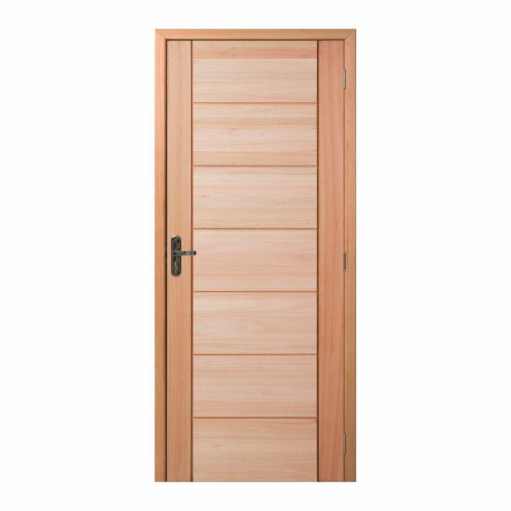 Kit Porta Pronta Maciça 214x89cm Eucalipto Direita Pm58 Quartier Cruzeiro Portas Nude